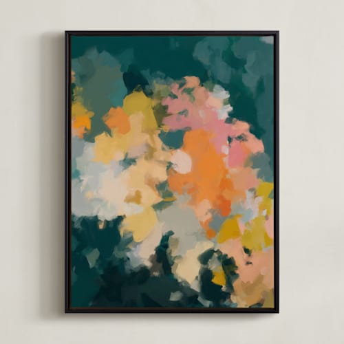 This is a emerald teal art with standard by Parima Studio called the midnight garden 2