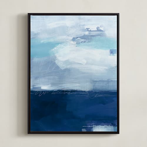 This is a indigo blue art with standard by AlisonJerry called weight of indigo water