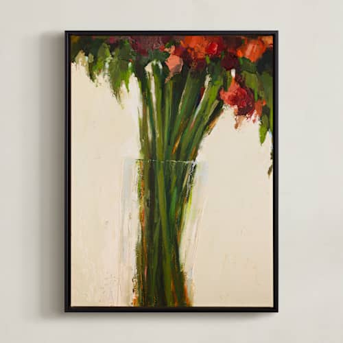 This is a ruby art with standard by Wendy Keller called glass vases 2