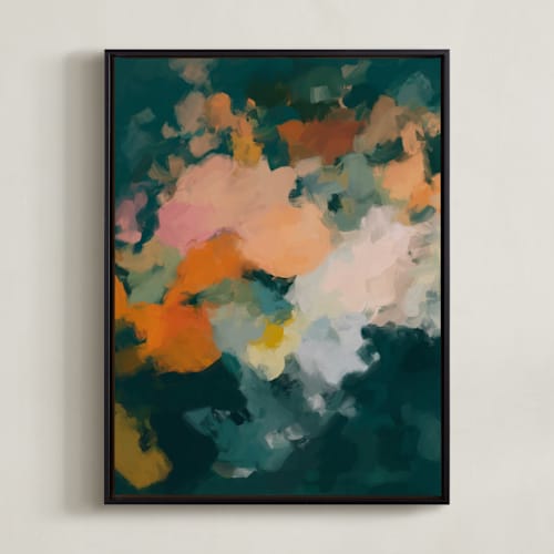 This is a emerald teal art with standard by Parima Studio called the midnight garden 1