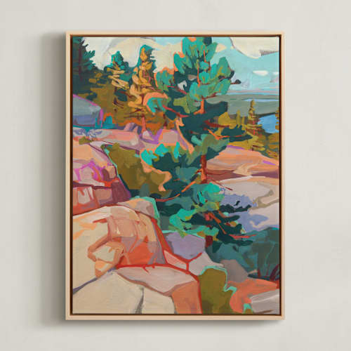 This is a pine art with standard by Jess Franks called side lines 1