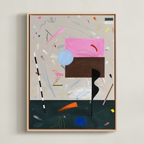 This is a neon pink art with standard by Keren Toledano called a marriage of true minds