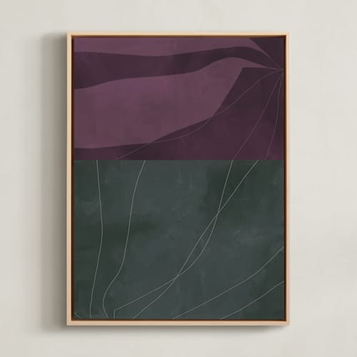 This is a eucalyptus green art with standard by Alicia Abla called midnight in my garden 1