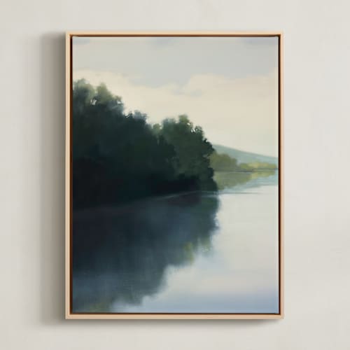This is a calm water art with standard by Stephanie Goos Johnson called touching water 1