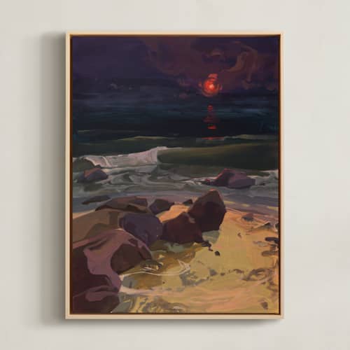 This is a night sky art with standard by Jess Franks called sunset/moonrise 2