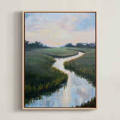 This is a meadow art with standard by April Moffatt called morning reflection