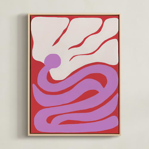 This is a scarlet red art with standard by Kate Sowinski called in full bloom