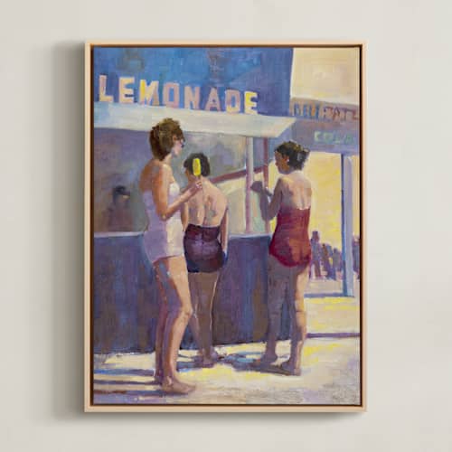 This is a dusty violet art with standard by Marie Stone called lemonade stand