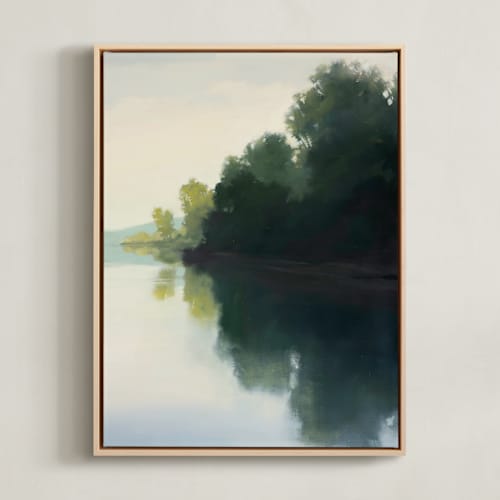 This is a calm water art with standard by Stephanie Goos Johnson called touching water 2