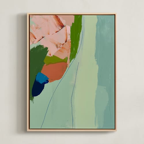 This is a turquoise art with standard by Caryn Owen called the harbor diptych 1