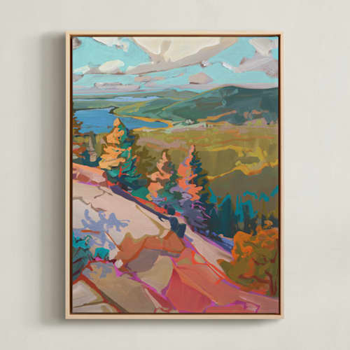 This is a pine art with standard by Jess Franks called side lines 2