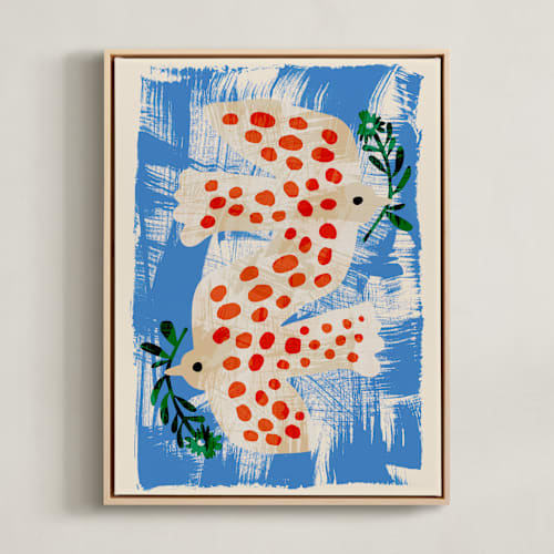 This is a lake kids wall art with standard by Mojca Dolinar called peace birds