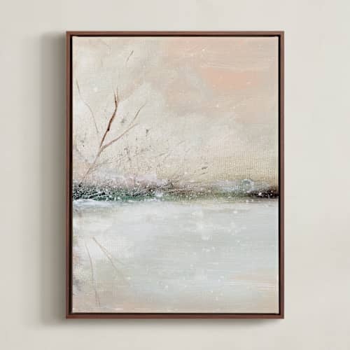 This is a peach art with standard by Lindsay Megahed called winter walk 1