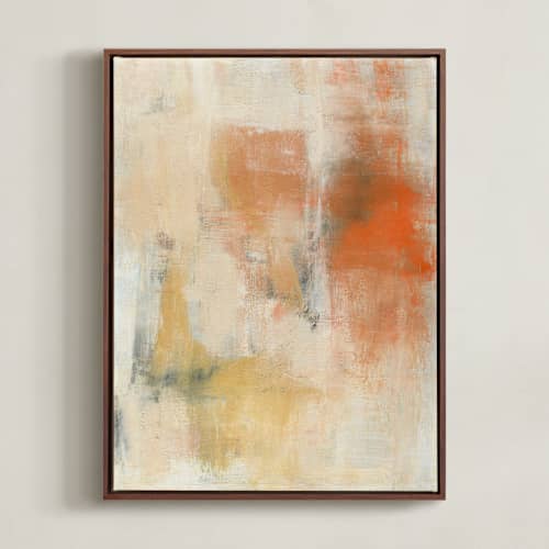 This is a burnt orange art with standard by Ilana Greenberg called tomorrow's promises