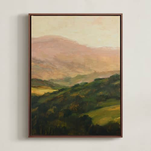 This is a blush art with standard by Wendy Keller called pink hills 1