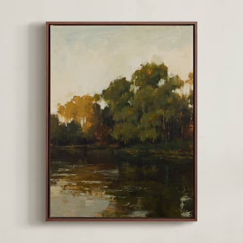 This is a moss art with standard by Wendy Keller called autumn lake 2