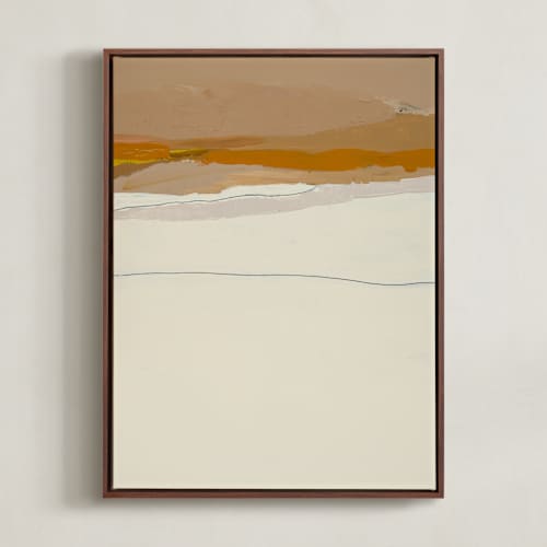 This is a mustard yellow art with standard by Caryn Owen called august haze 2