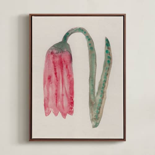 This is a dusty red art with standard by Alisa Galitsyna called the morning garden 2