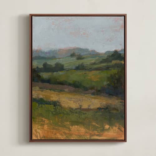 This is a olive art with standard by Wendy Keller called summer field 2