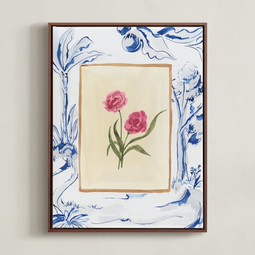 This is a vanilla art with standard by Teju Reval called toile blooms 1