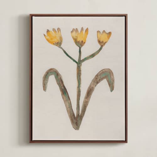 This is a dandelion yellow art with standard by Alisa Galitsyna called the morning garden 1