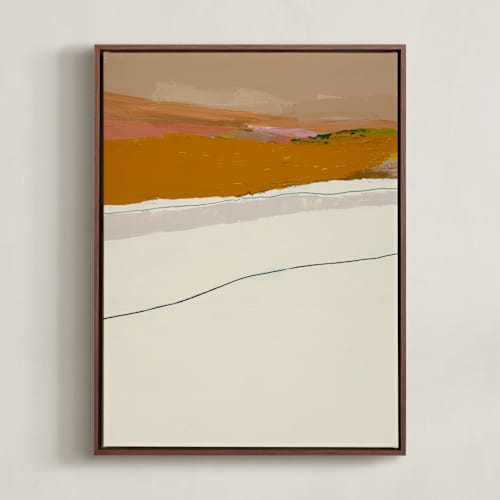 This is a mustard yellow art with standard by Caryn Owen called august haze 1