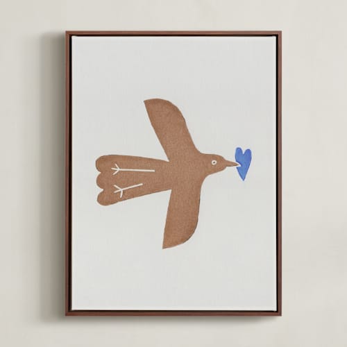 This is a clay nursery wall art with standard by Alisa Galitsyna called little messenger