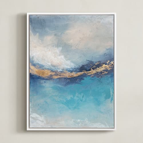 This is a blue escape art with standard by Julia Contacessi called edge of this world