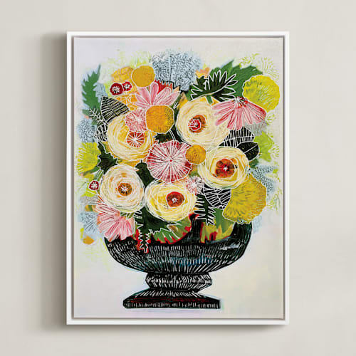 This is a jewel tones art with standard by Sarah Fitzgerald called the royal bouquet