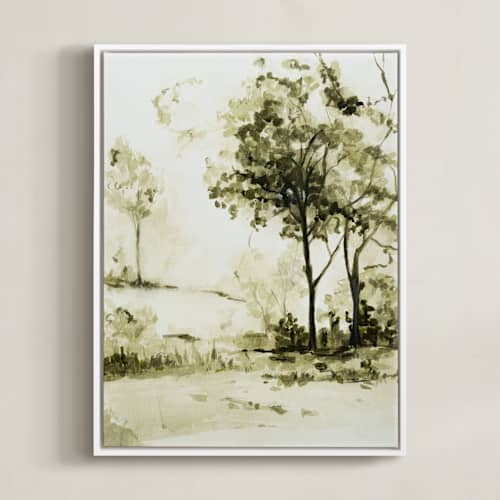 This is a olive green art with standard by Arohika Verma called sun kissed meadow 2