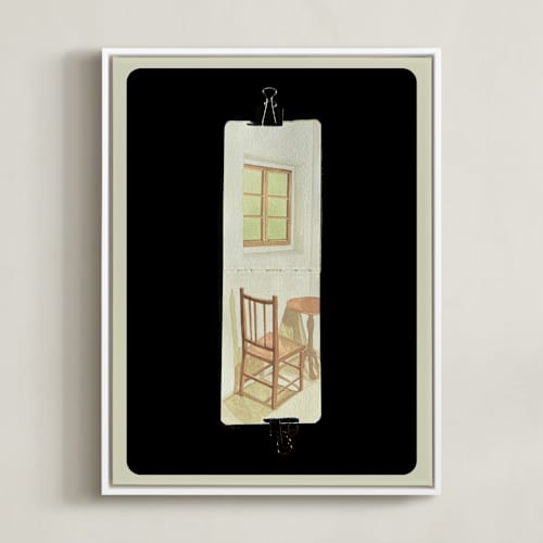 This is a soft oak art with standard by Selina Su called table for 1