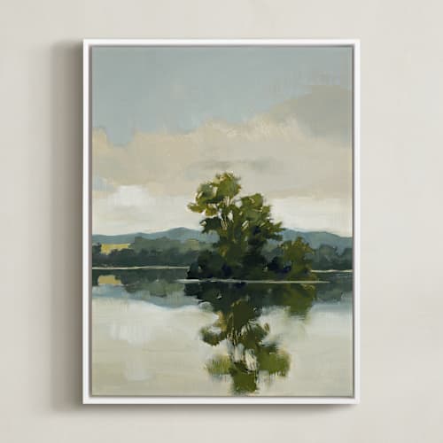 This is a lake art with standard by Stephanie Goos Johnson called tranquil waters ii
