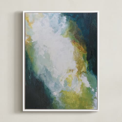 This is a mallard blue art with standard by Mya Bessette called lush green