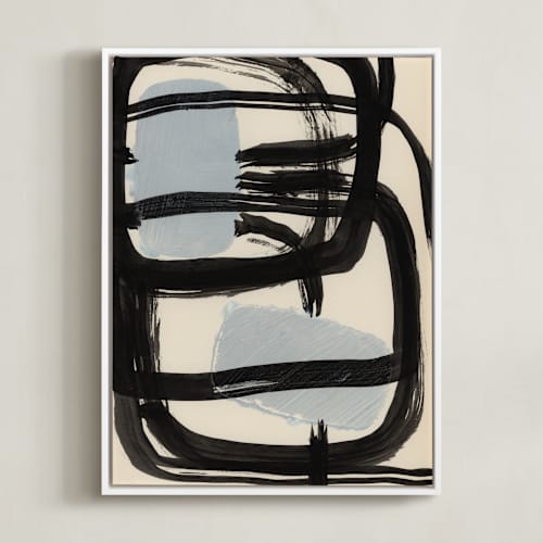 This is a beige art with standard by Bethania Lima called encapsulated shapes ii