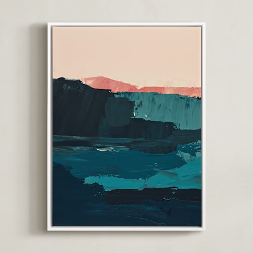 This is a navy blue art with standard by Caryn Owen called kona seascapes i