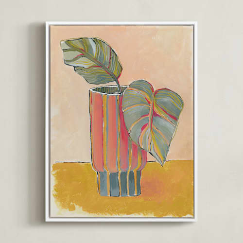 This is a peach art with standard by Lucrecia Caporale called colourful vase