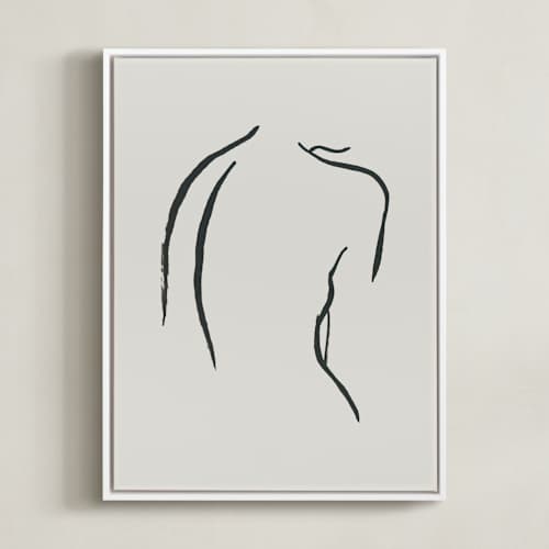 This is a creamy white art with standard by Chelsea Petaja called figure study i