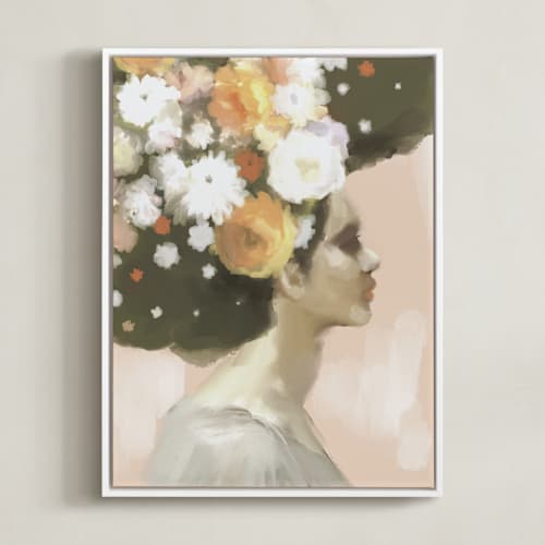 This is a olive art with standard by Hannah Williams called flower power