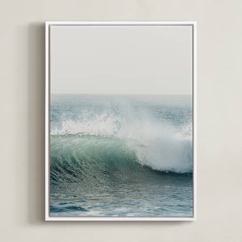 This is a pacific blue art with standard by Kamala Nahas called sea glass ii