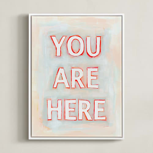 This is a coral art with standard by Karyn Denten called you are here