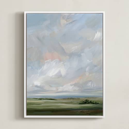 This is a sky blue art with standard by Nicole Walsh called living skies