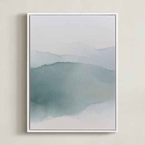 This is a sage green art with standard by Rebecca King called echo of a memory 1