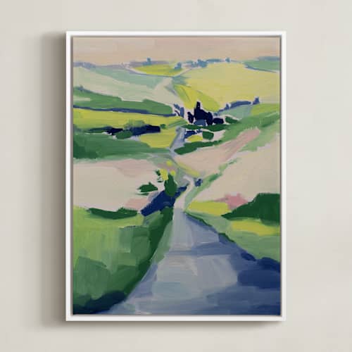 This is a spring green art with standard by Alysia Quisenberry called meandering through