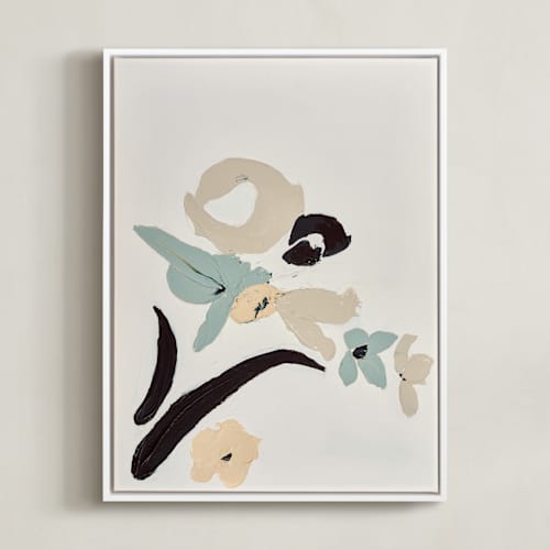 This is a light blue art with standard by Caryn Owen called windswept diptych 1
