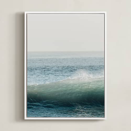 This is a pacific blue art with standard by Kamala Nahas called sea glass i