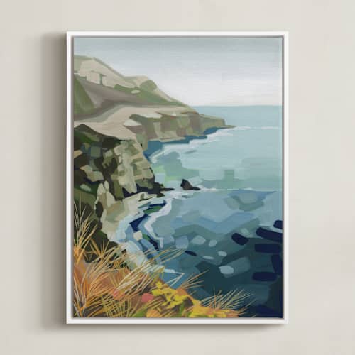 This is a coastal blue art with standard by BROOK PAGE called west coastal 1