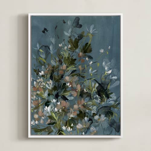 This is a ocean art with standard by Kelly Ventura called hydrangeas at dusk