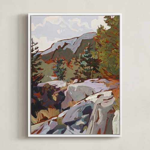 This is a stone art with standard by Jess Franks called halfway there ii