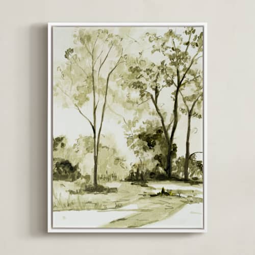 This is a olive green art with standard by Arohika Verma called sun kissed meadow 1