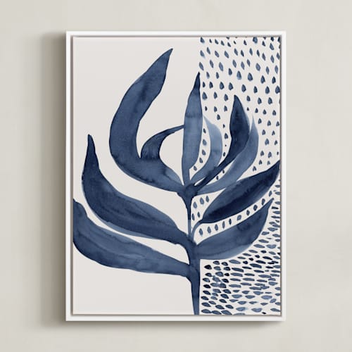 This is a indigo af art with standard by Bethania Lima called asymmetric balanced flower